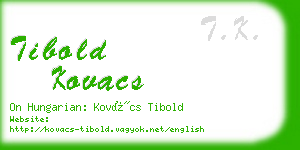 tibold kovacs business card